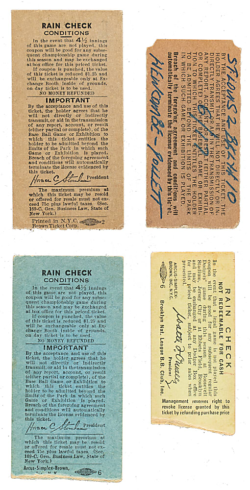 1950 to 1956 Hall of Fame Home Run Ticket Stub Collection (11) Including Aaron, Campanella, Mays, and Snider
