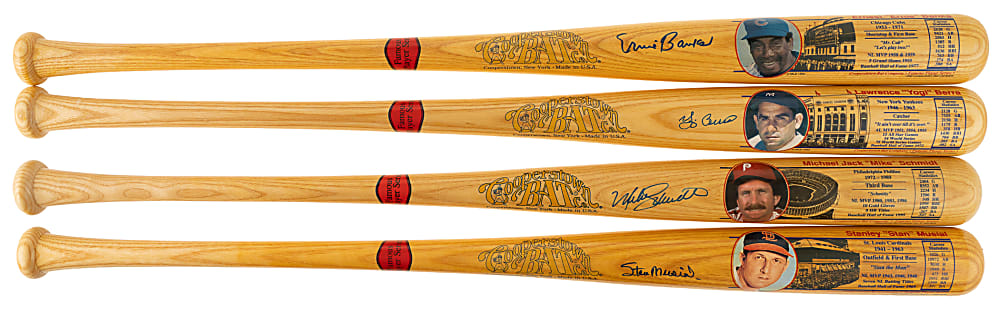 Hall of Fame Single-Signed Cooperstown Bat Collection (9) Including Duke Snider, Pee Wee Reese, and Carl Yastrzemski