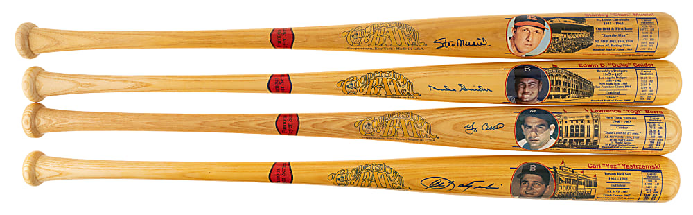 Hall of Fame Single-Signed Cooperstown Bat Collection (7) Including Yogi Berra, Duke Snider, and Carl Yastrzemski
