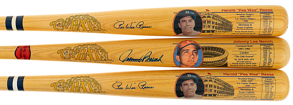 Hall of Fame Single-Signed Cooperstown Bat Collection (7) Including Yogi Berra, Duke Snider, and Carl Yastrzemski