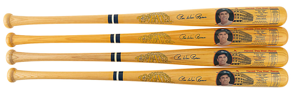 Pee Wee Reese Signed Cooperstown Bat Collection (9)