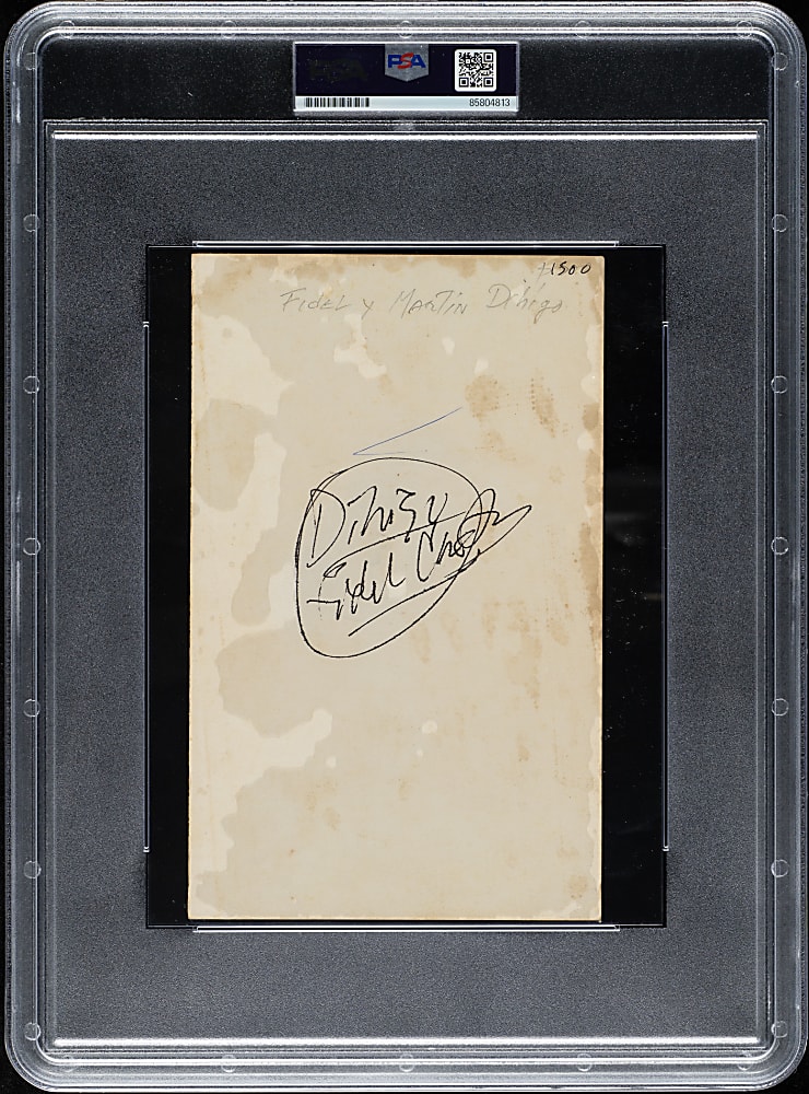 Circa 1960s Fidel Castro Throwing Baseball Original Photograph PSA/DNA Type I