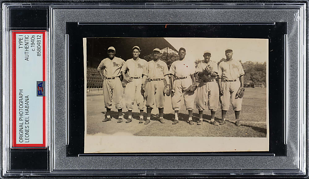 Circa 1940s Leones Del Habana (Cuban League) Original Photograph PSA/DNA Type I