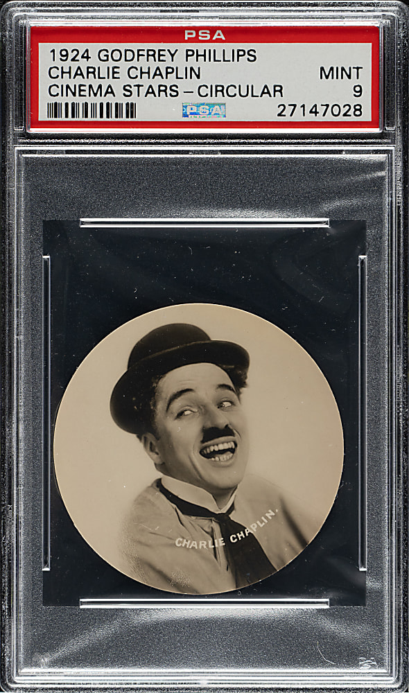 1924 Godfrey Phillips "Cinema Stars" Charlie Chaplin PSA MINT 9 - Highest Graded!