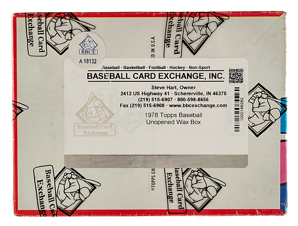 1978 Topps Unopened Wax Box (36 Packs) - BBCE