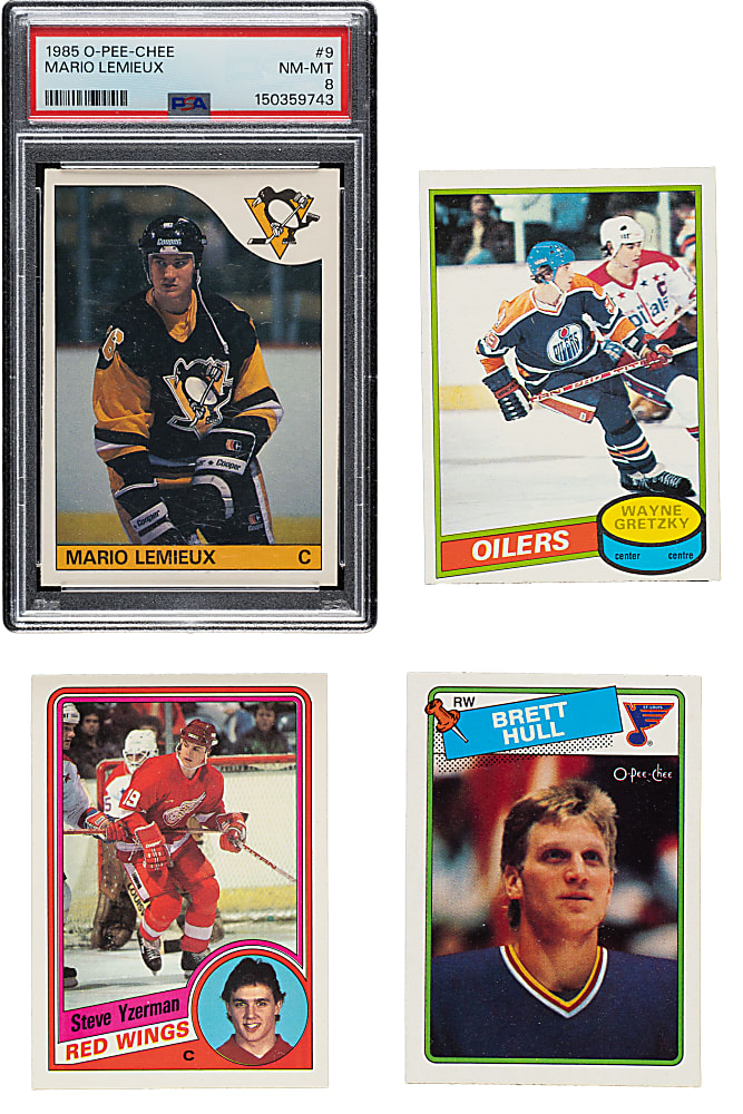 1980 to 1988 O-Pee-Chee Hockey Complete Set Run Plus Eight Sticker Sets and Four Insert Sets (4,998 Cards)