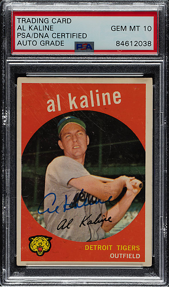 Signed 1959 Topps #360 Al Kaline PSA/DNA GEM MINT 10