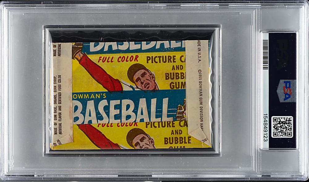 1955 Bowman Unopened One-Cent Wax Pack PSA EX-MT 6