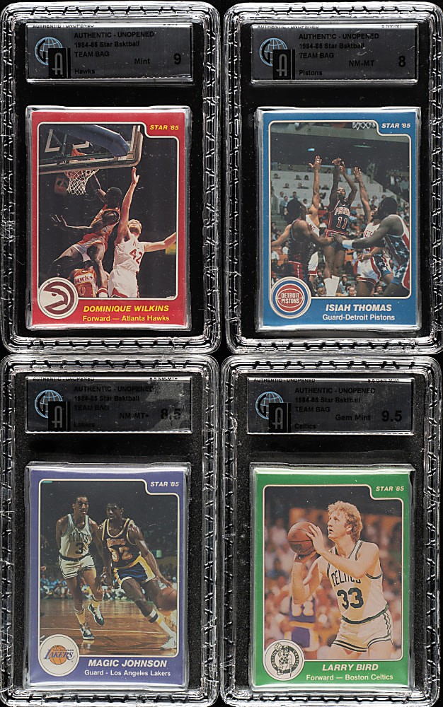 1984-1985 Star Company Basketball Partial Set (190/288) Including 16 Factory Sealed Bags