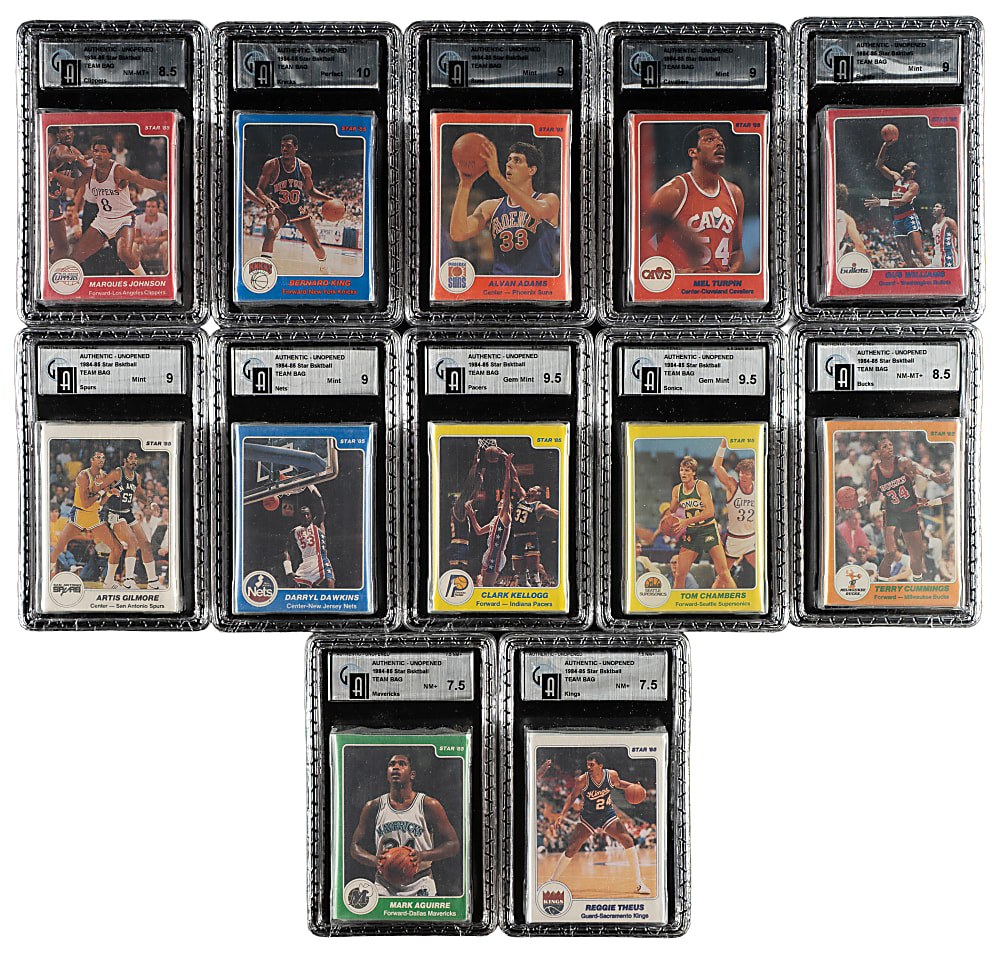 1984-1985 Star Company Basketball Partial Set (190/288) Including 16 Factory Sealed Bags