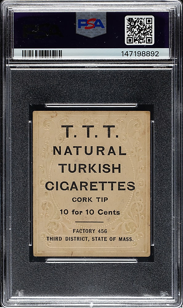 1909 T204 Ramly Tobacco Frank Chance PSA VG+ 3.5 - T.T.T. Advertisement