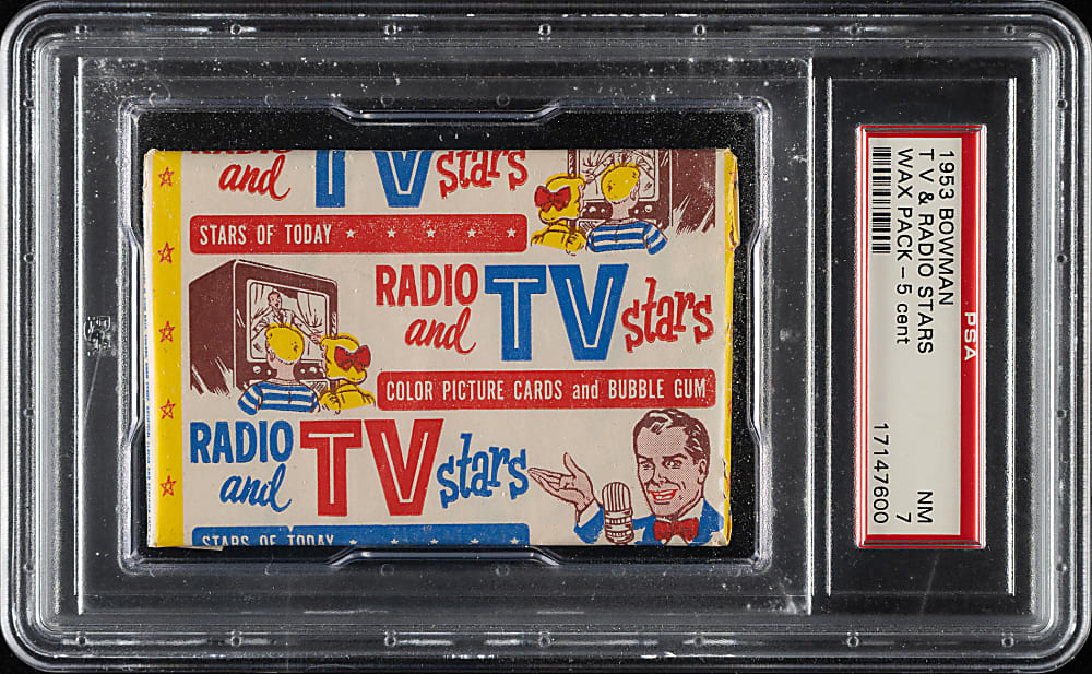 1953 Bowman "TV & Radio Stars" Unopened Wax Pack PSA NM 7