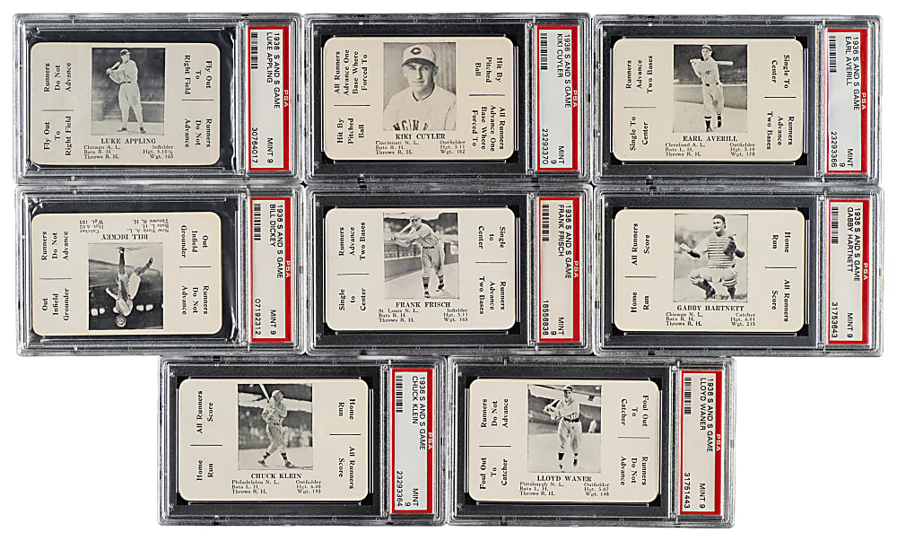 1936 S & S Game Card PSA MINT 9 Complete Set (52)