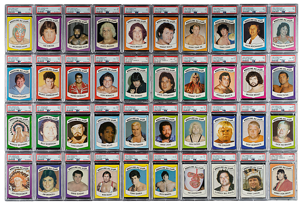 1982 and 1983 Wrestling Series A, Series B, and Series All-Stars Complete Set (108): #13 PSA Set Registry (7.09 GPA)
