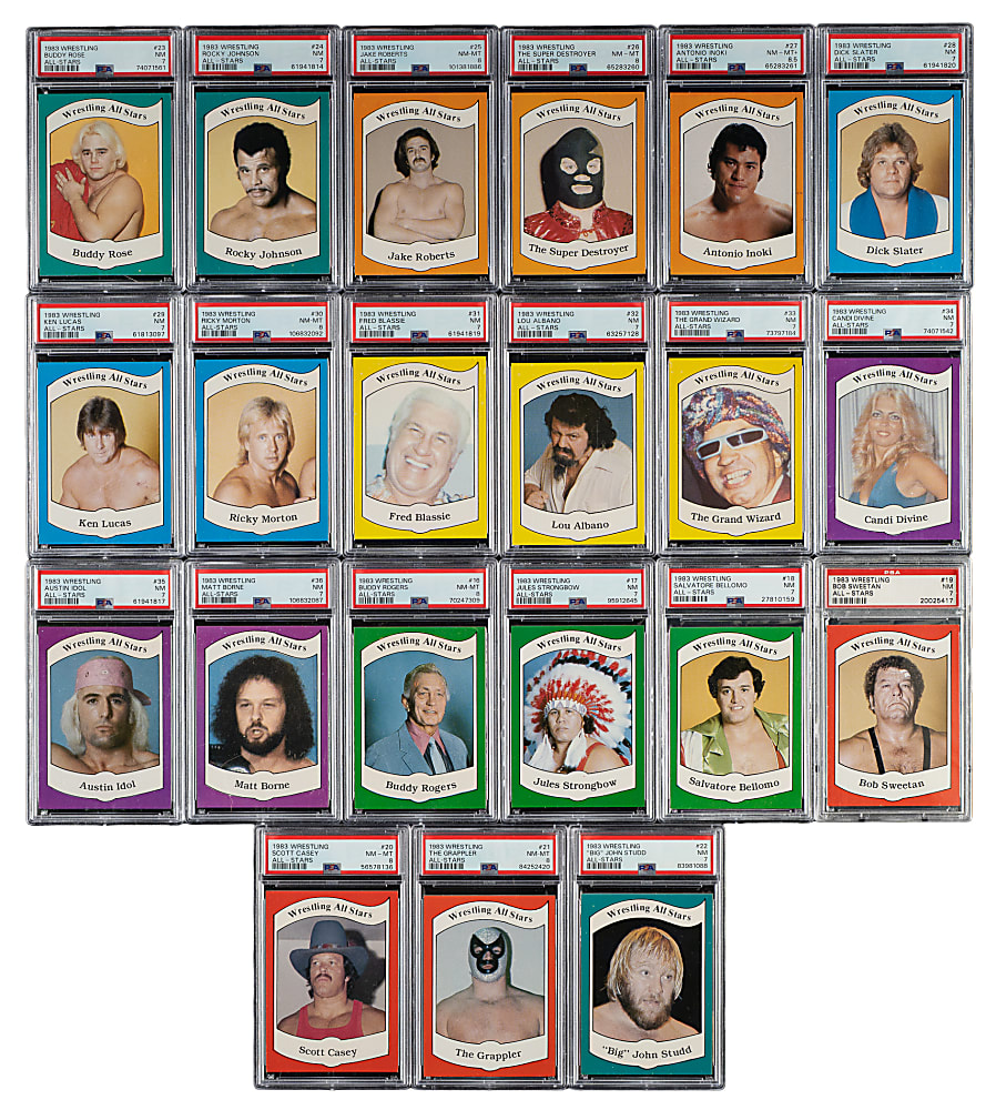 1982 and 1983 Wrestling Series A, Series B, and Series All-Stars Complete Set (108): #13 PSA Set Registry (7.09 GPA)