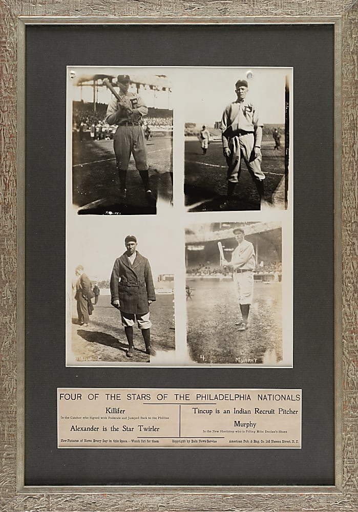 1914 Philadelphia Phillies George Grantham Bain News Service Oversized Composite Photograph with Grover Alexander