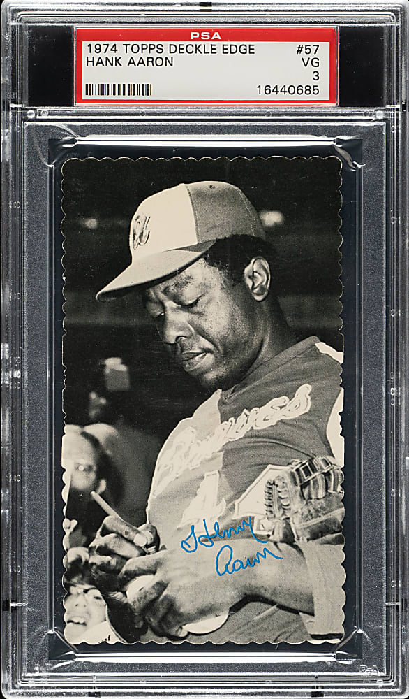 1974 Topps Deckle Edge #57 Hank Aaron PSA VG 3