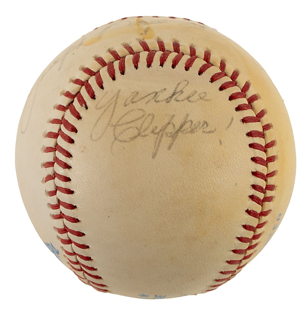 Joseph Paul DiMaggio Full-Name Single-Signed Baseball with "Yankee Clipper" Inscription - PSA/DNA