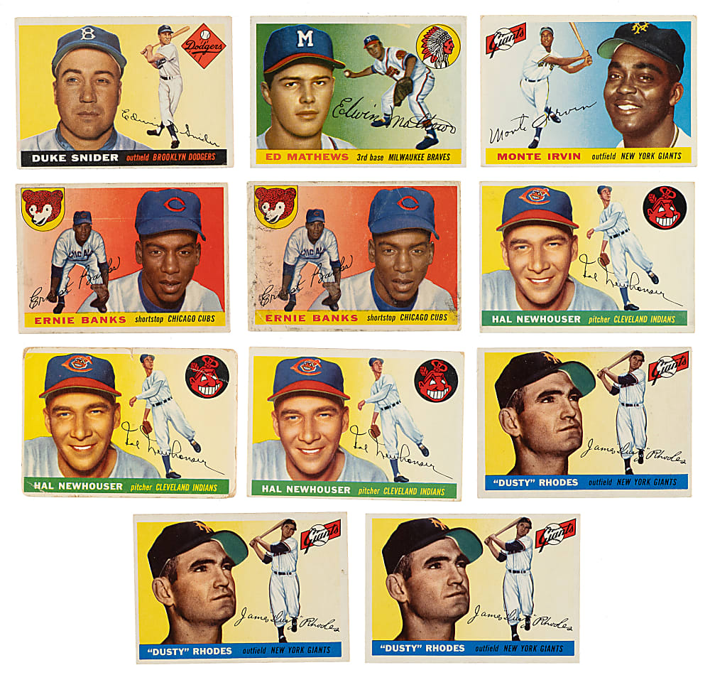 1955 Topps Near-Complete Set (164/206) Plus 160 Duplicates