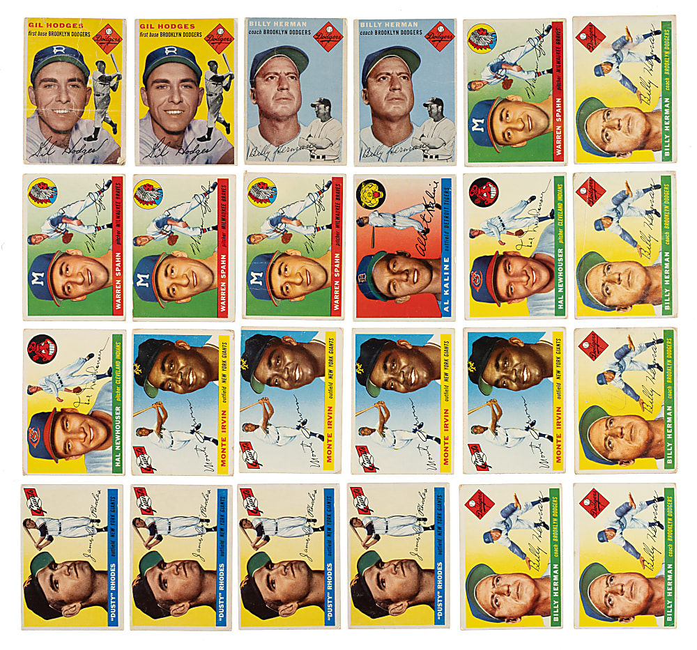 1954 and 1955 Topps Collection (377) Including T. Williams, Mays, Kaline, and Banks