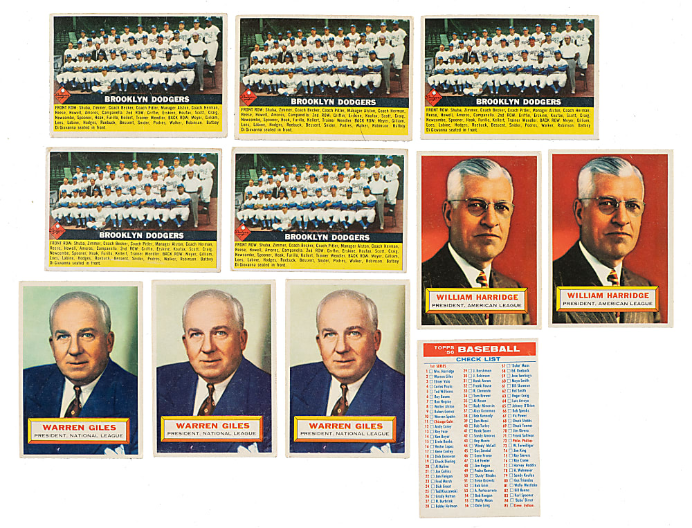 1956 Topps Collection (401) Including 39 Hall of Famers