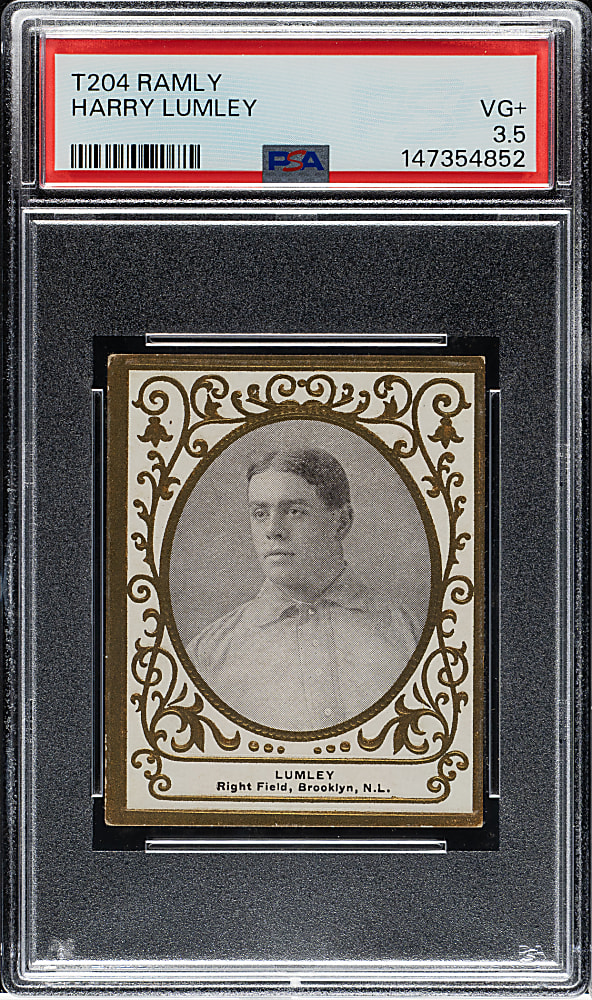 1909 T204 Ramly Tobacco Harry Lumley PSA VG+ 3.5
