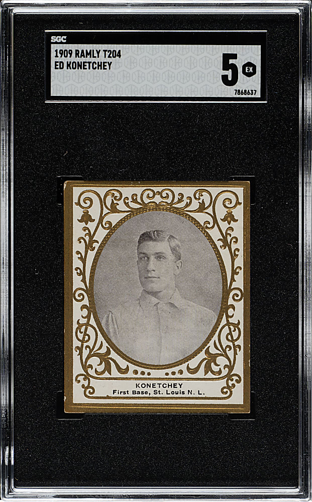 1909 T204 Ramly Tobacco Ed Konetchy SGC EX 5