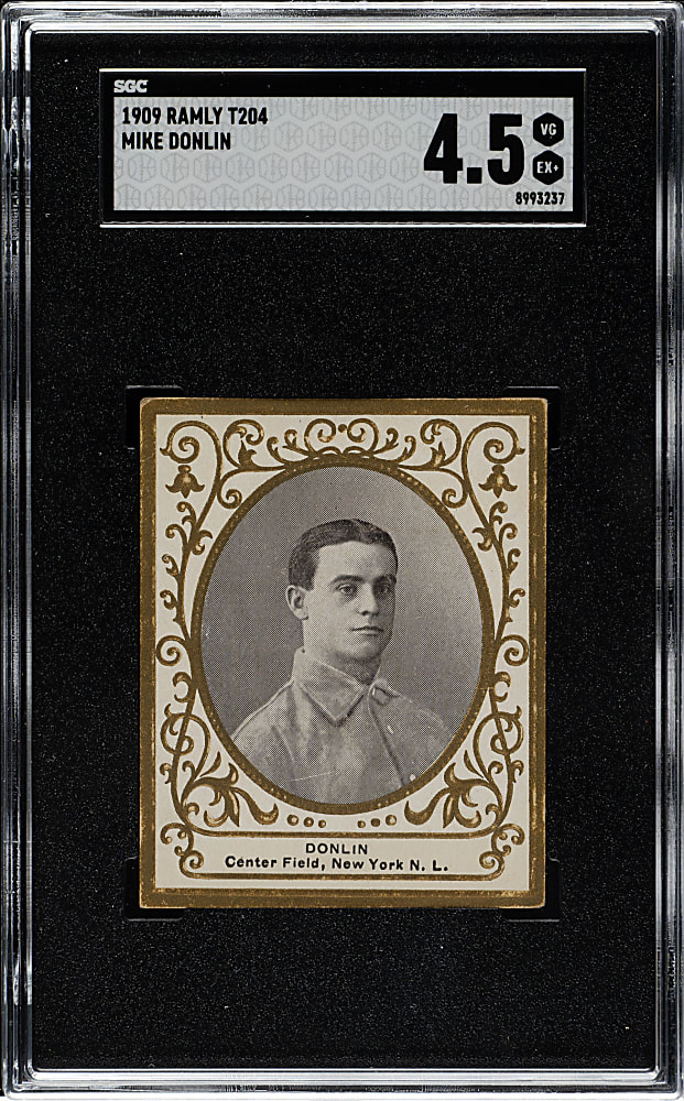 1909 T204 Ramly Tobacco Mike Donlin SGC VG/EX+ 4.5