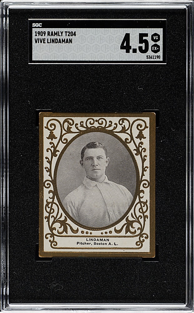 1909 T204 Ramly Tobacco Vive Lindaman SGC VG/EX+ 4.5