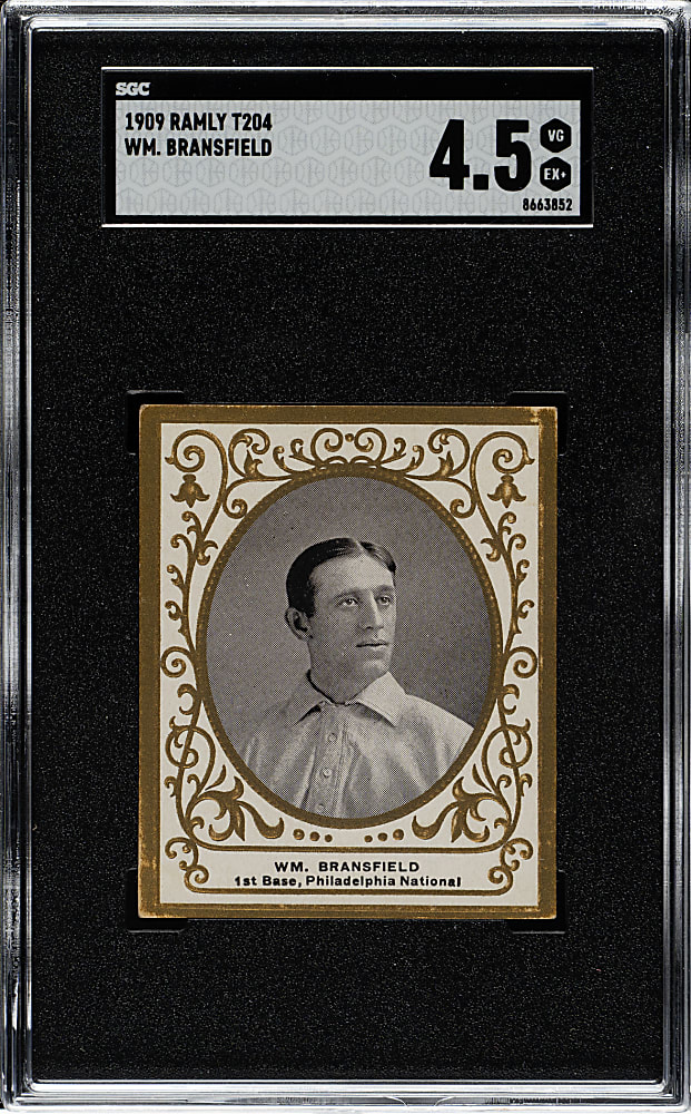 1909 T204 Ramly Tobacco William "Kitty" Bransfield SGC VG/EX+ 4.5