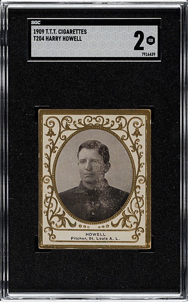 1909 T204 Ramly Tobacco Harry Howell SGC GOOD 2 - T.T.T. Advertisement