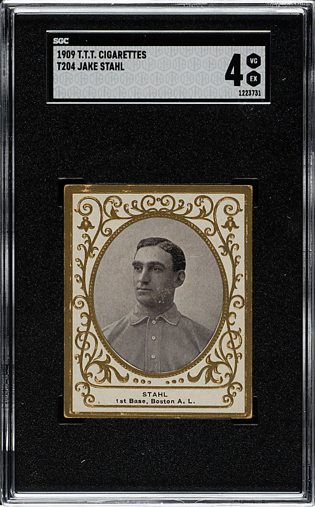 1909 T204 Ramly Tobacco Jake Stahl SGC VG/EX 4 - T.T.T. Advertisement