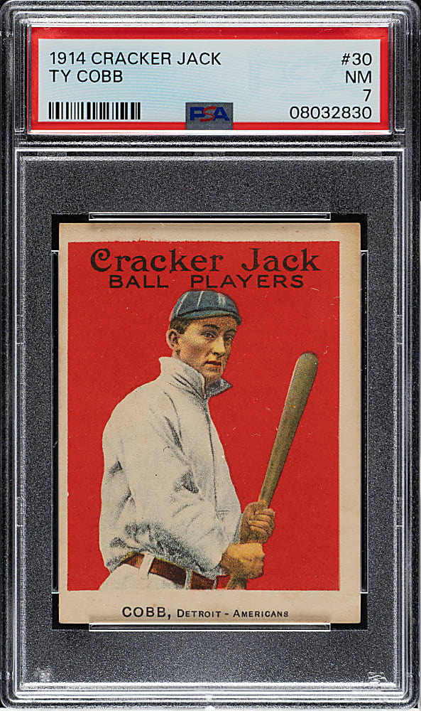 1914 E145 Cracker Jack #30 Ty Cobb PSA NM 7