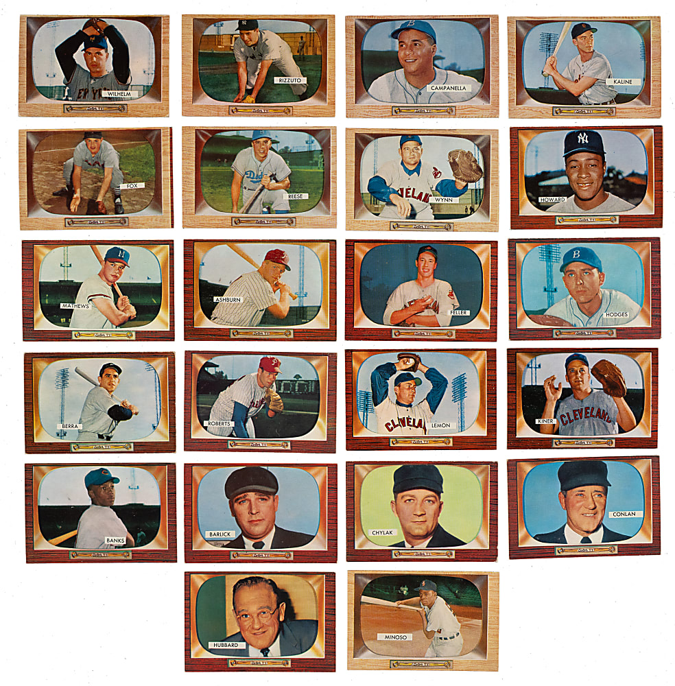 1955 Bowman Complete Set (320) Including #202 Mickey Mantle SGC EX/NM 6