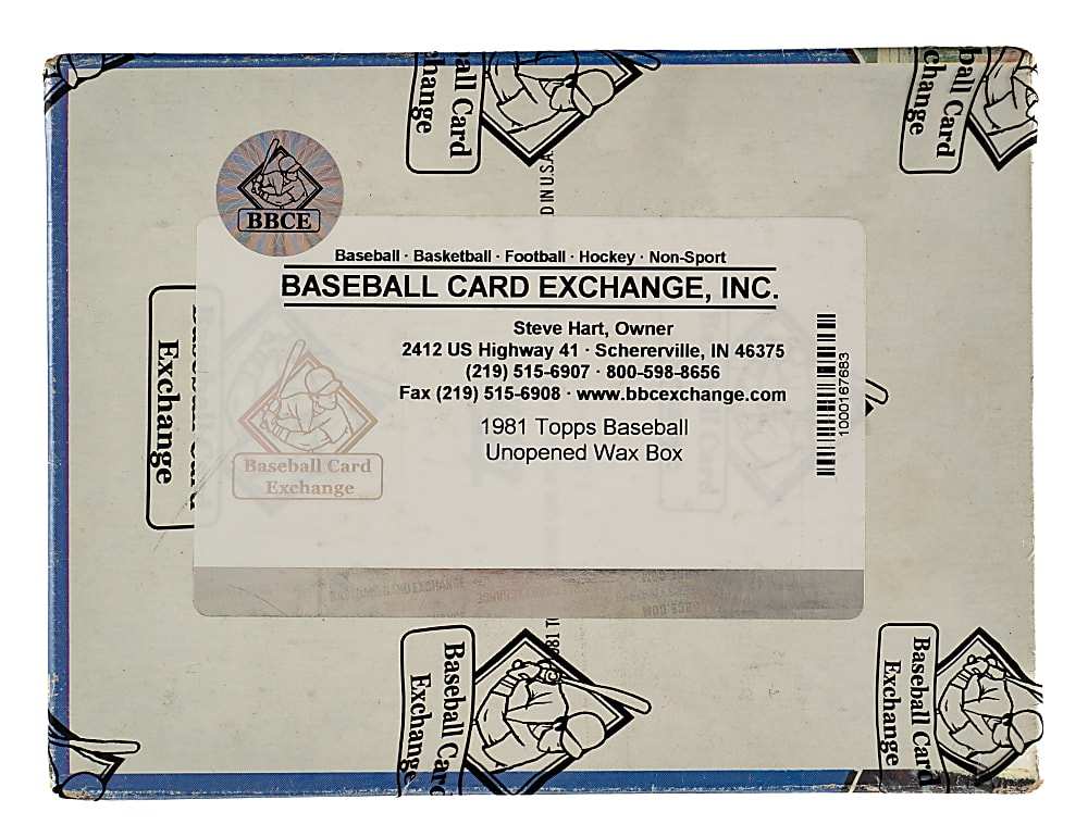 1981 Topps Unopened Wax Box (36 Packs) - BBCE