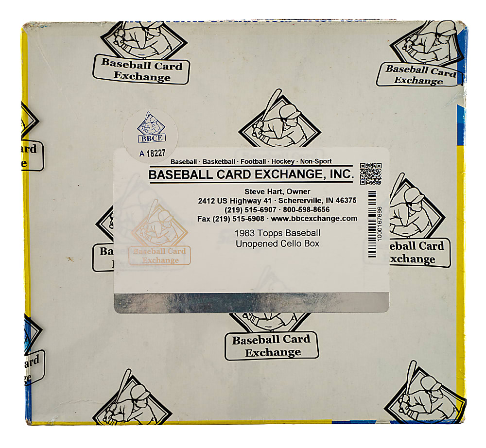 1983 Topps Unopened Cello Box (24 Packs) - BBCE