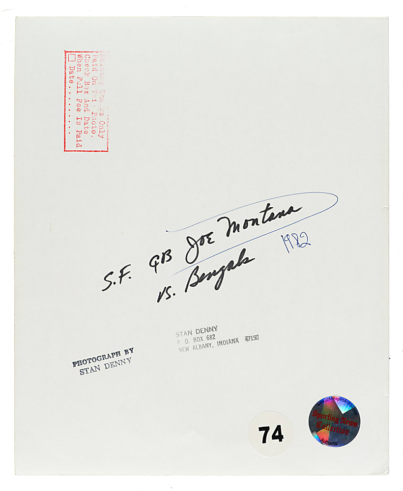 Circa 1982 Joe Montana Original Stan Denny Photograph PSA/DNA Type I