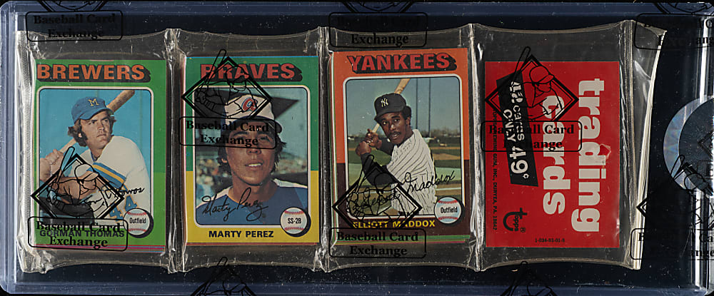 1975 Topps Unopened Rack Pack - BBCE
