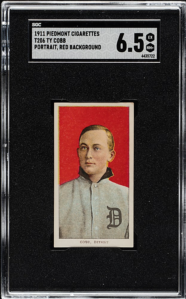 1909-1911 T206 White Border Ty Cobb Portrait Red Background SGC EX/NM+ 6.5