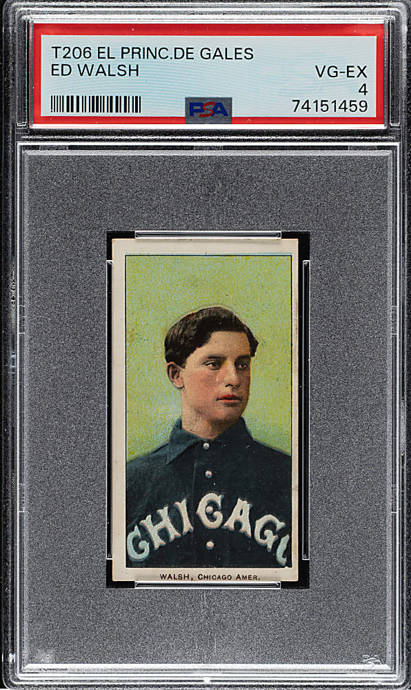 1909-1911 T206 White Border Ed Walsh PSA VG-EX 4 - El Principe de Gales Back