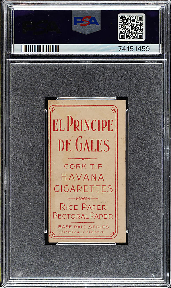 1909-1911 T206 White Border Ed Walsh PSA VG-EX 4 - El Principe de Gales Back