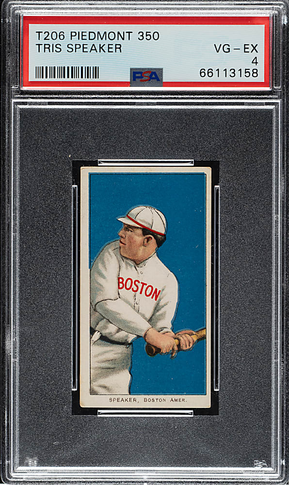 1909-1911 T206 White Border Tris Speaker Rookie PSA VG-EX 4