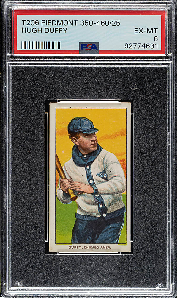 1909-1911 T206 White Border Hugh Duffy PSA EX-MT 6