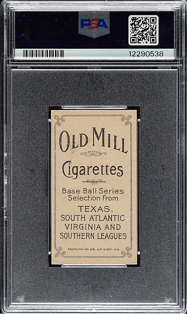 1909-1911 T206 White Border Ted Breitenstein Southern Leaguer PSA EX-MT 6 - Old Mill Back