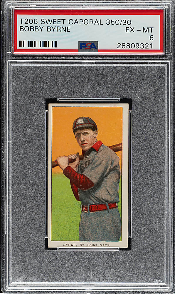 1909-1911 T206 White Border Bobby Byrne PSA EX-MT 6