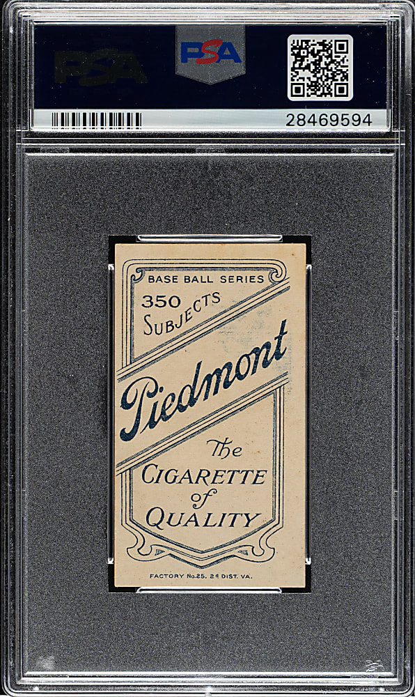 1909-1911 T206 White Border Paddy Livingstone PSA EX-MT 6