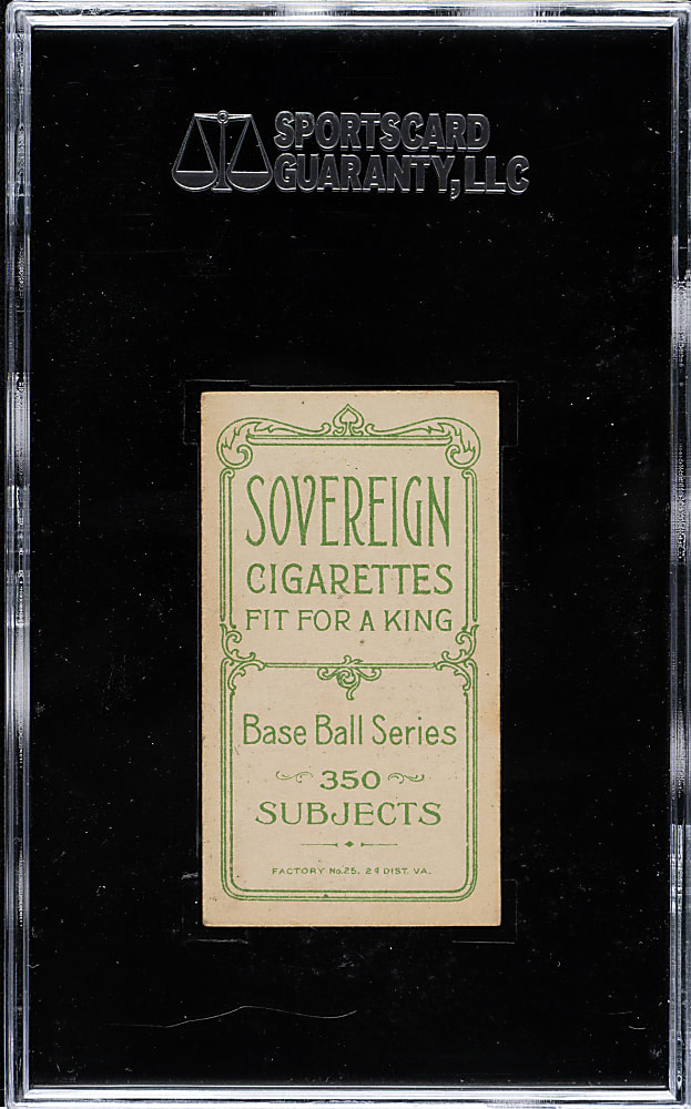 1909-1911 T206 White Border Heinie Berger SGC EX/NM 80 - Sovereign 350 Back - 1 of 1 - Highest Graded!