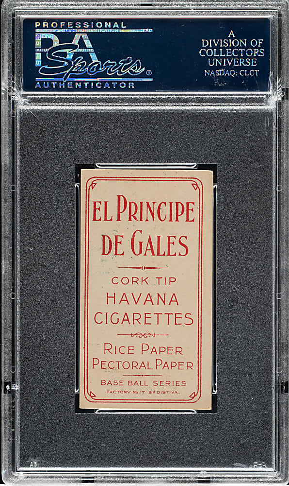 1909-1911 T206 White Border Buck Herzog New York PSA VG-EX+ 4.5 - El Principe de Gales Back
