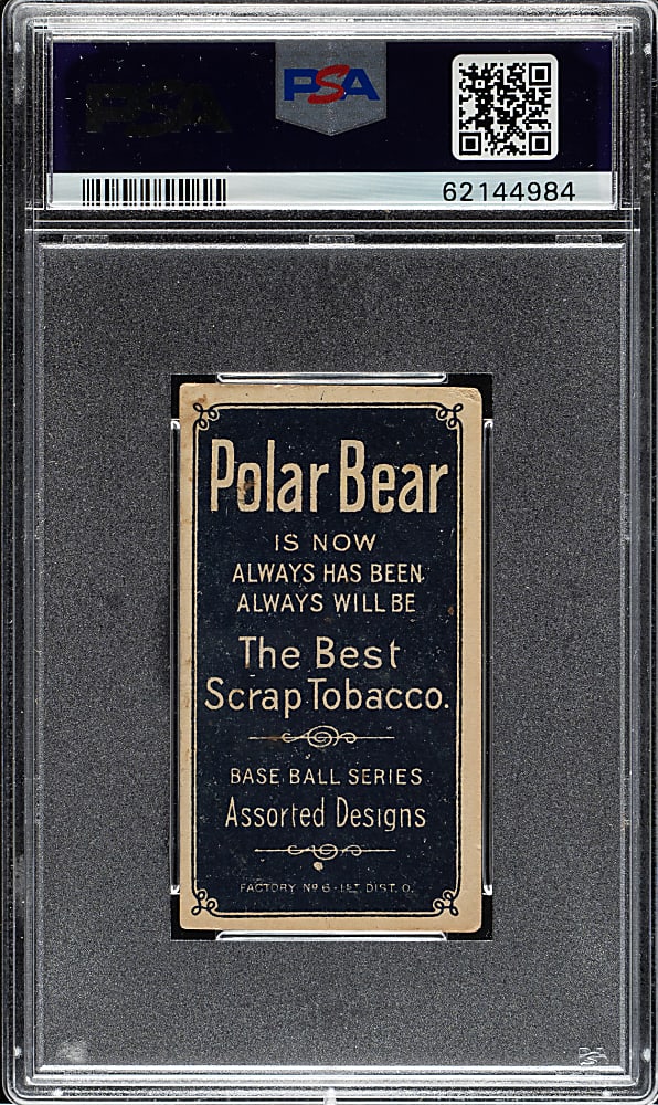 1909-1911 T206 White Border Joe Tinker Bat Off Shoulder PSA VG 3 - Polar Bear Back