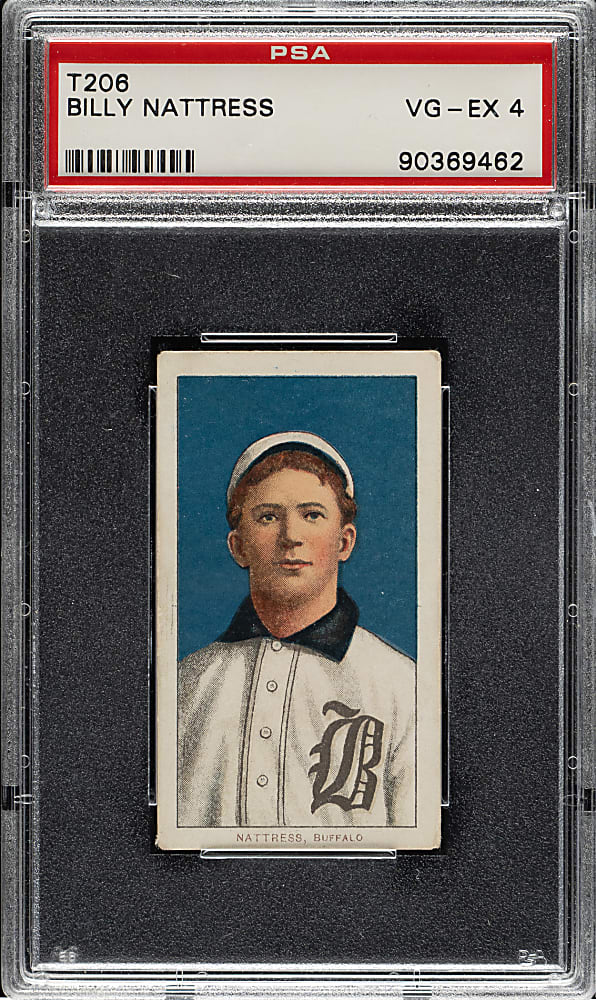 1909-1911 T206 White Border Billy Nattress PSA VG-EX 4 - Cycle 350 Back